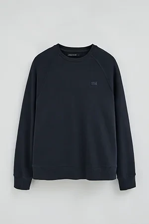 Navy-blue round-neck sweatshirt with Polo Club patch - Image 10