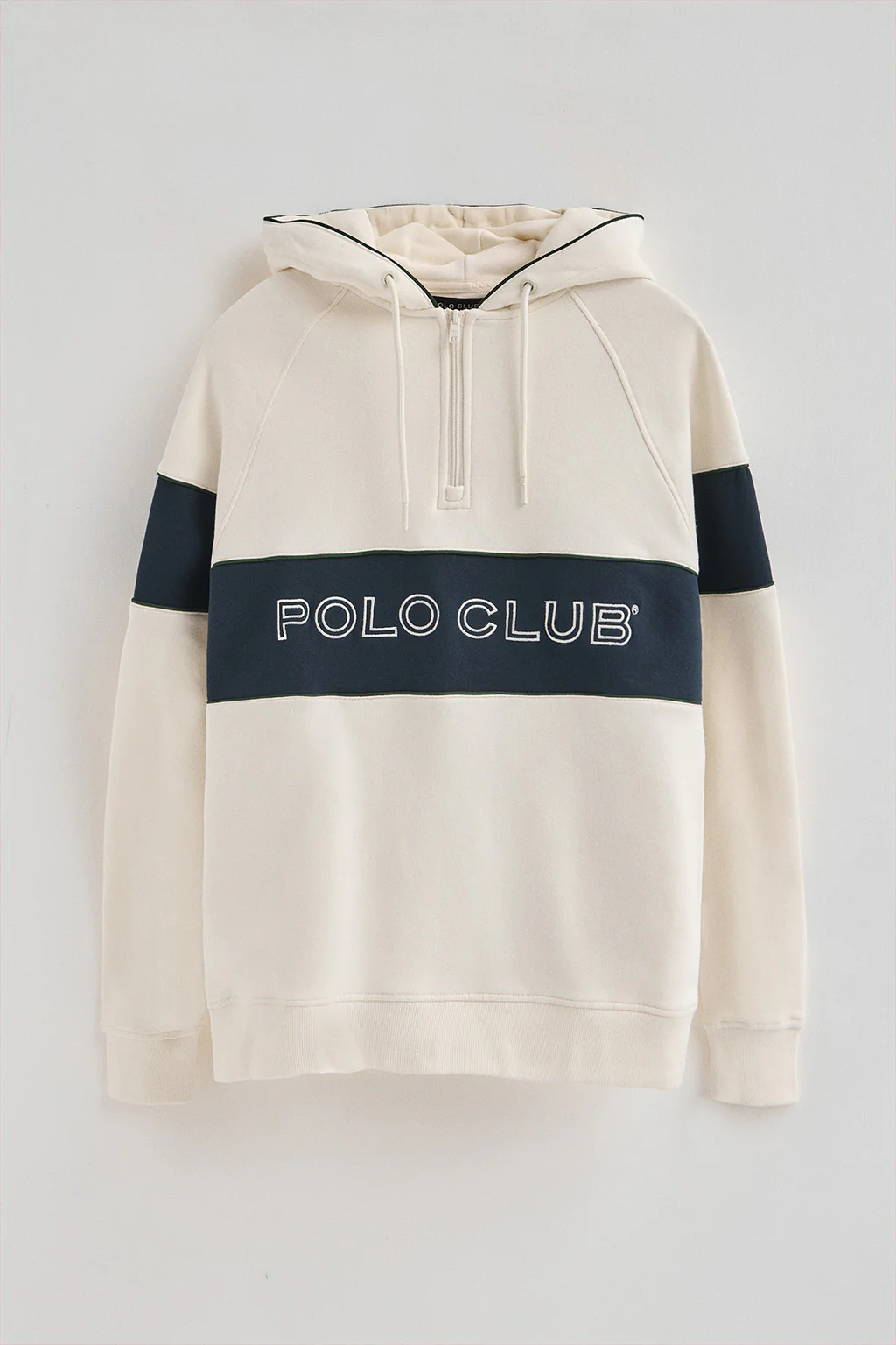 Nude half-zip hoodie with Polo Club logo - Image 6