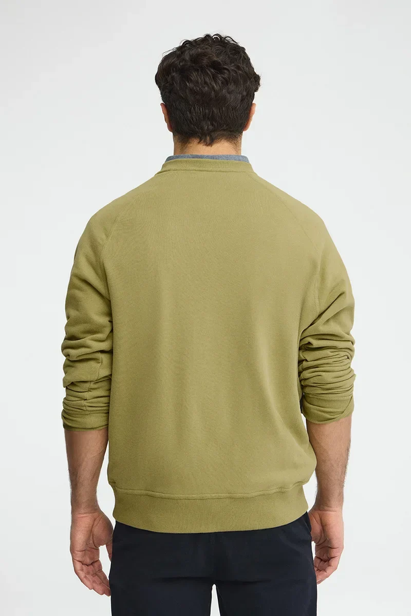 Leaf-green relaxed-fit sweatshirt with Polo Club rubberised logo - Image 5