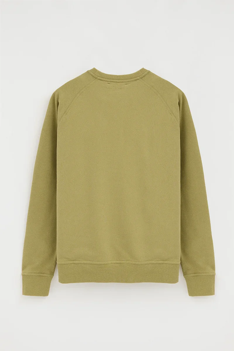 Leaf-green relaxed-fit sweatshirt with Polo Club rubberised logo - Image 8