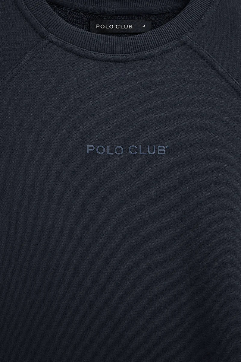 Navy-blue relaxed-fit sweatshirt with Polo Club rubberised logo - Image 7