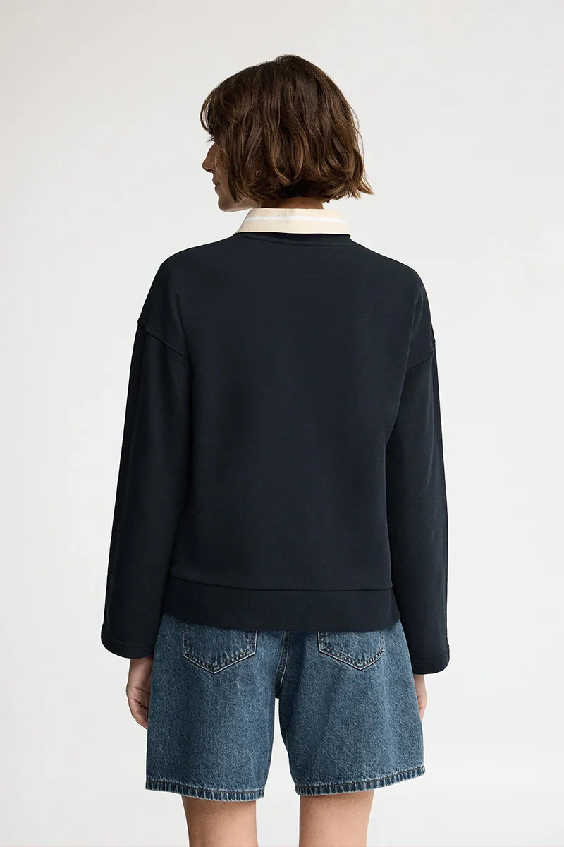 Navy-blue straight-fit sweatshirt with Polo Club Nautic logo - Image 5