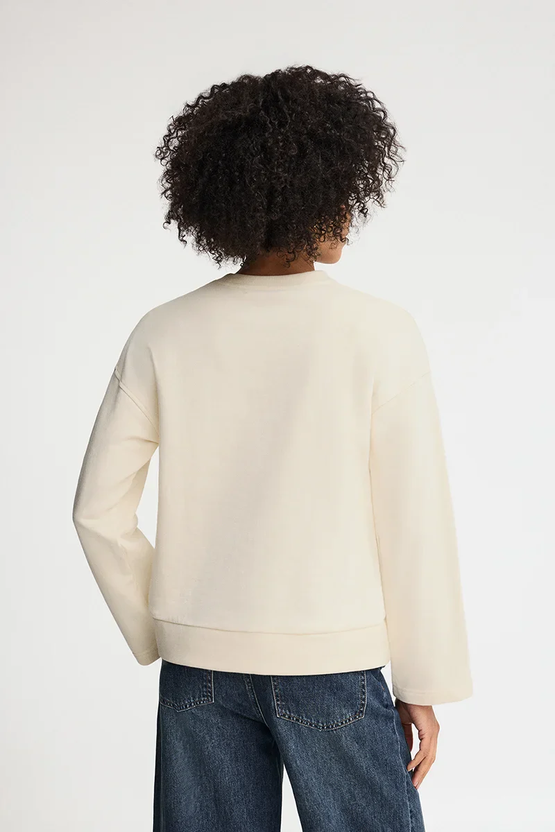 Nude straight-fit sweatshirt with Polo Club Nautic logo - Image 5