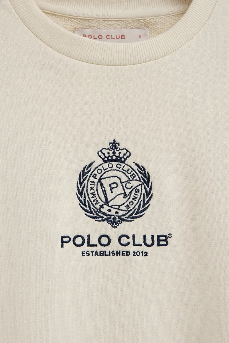 Nude straight-fit sweatshirt with Polo Club Nautic logo - Image 7
