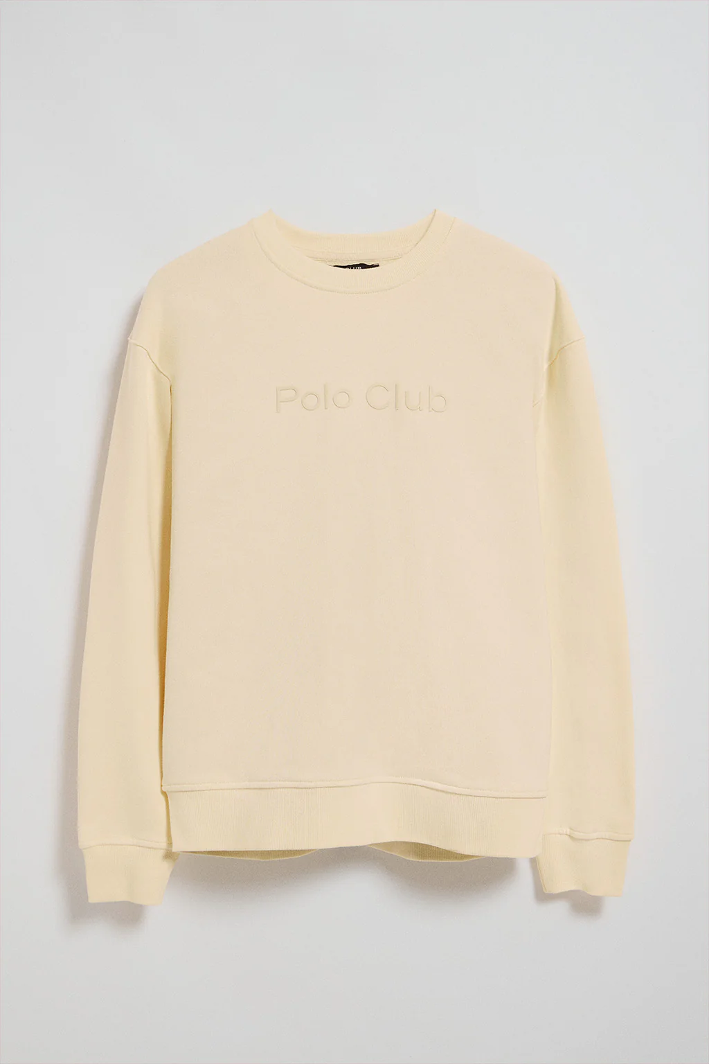 Nude round-neck oversize sweatshirt with Minimal Combo logo - Image 6