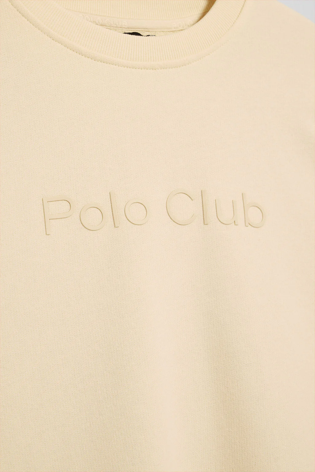 Nude round-neck oversize sweatshirt with Minimal Combo logo - Image 7