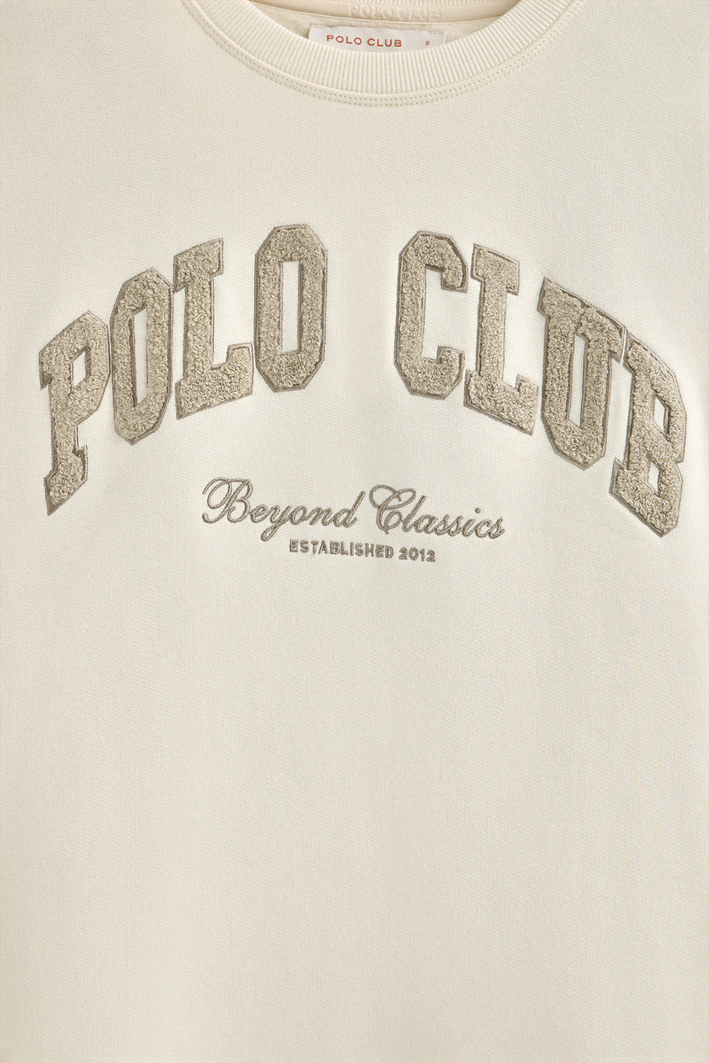 Nude wide-fit sweatshirt with Established 2012 Polo Club logo - Image 7