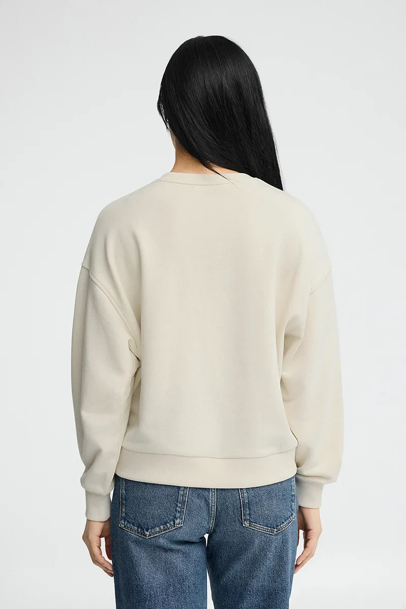 Nude loose-fit sweatshirt with Polo Club raised logo - Image 4