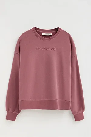 Pink loose-fit sweatshirt with Polo Club raised logo - Image 10