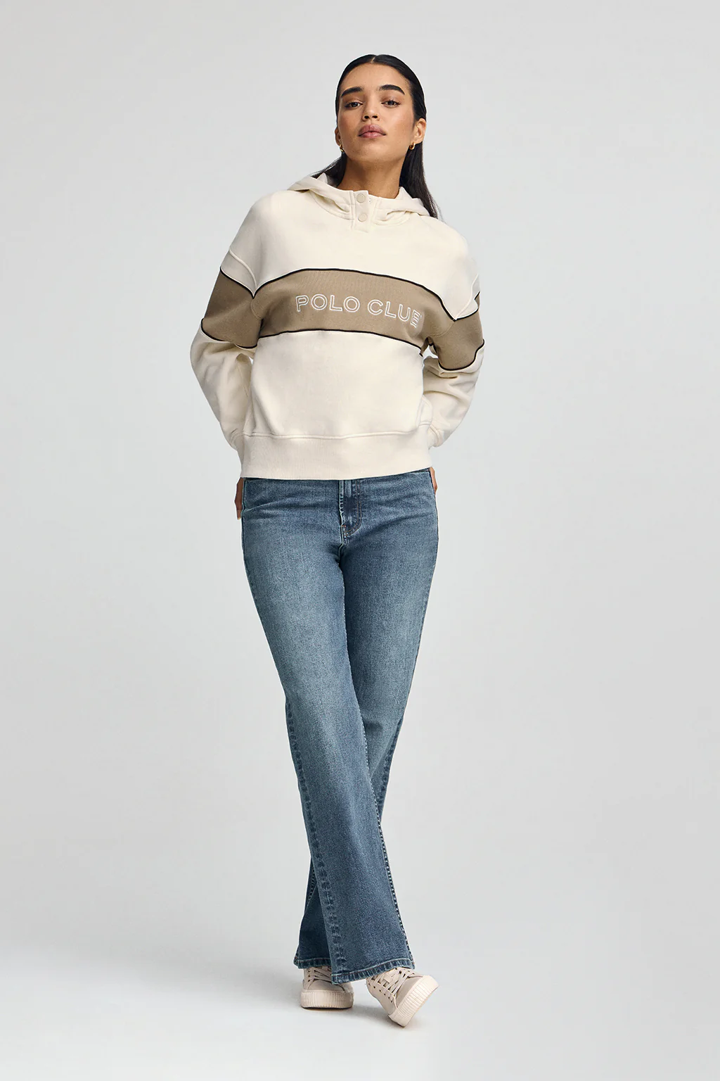 Nude hoodie with Polo Club logo - Image 4