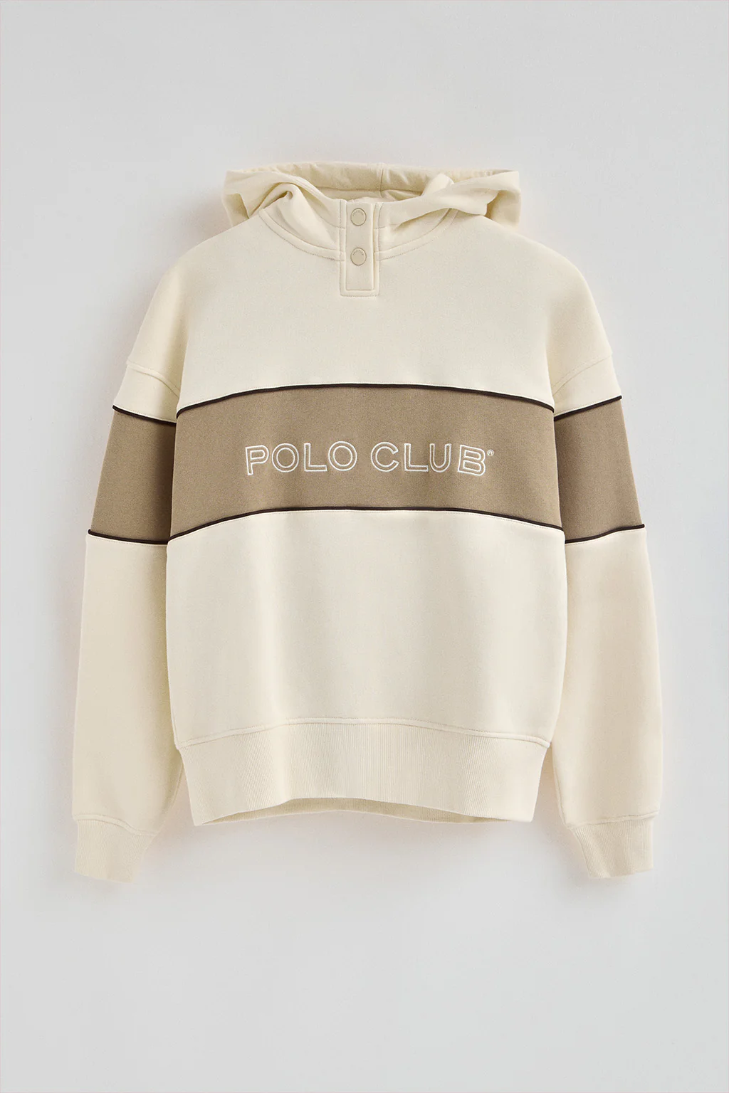 Nude hoodie with Polo Club logo - Image 9