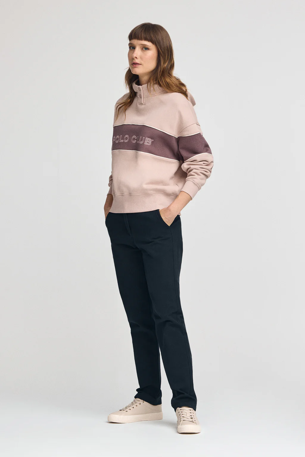 Pale-pink hoodie with Polo Club logo - Image 4