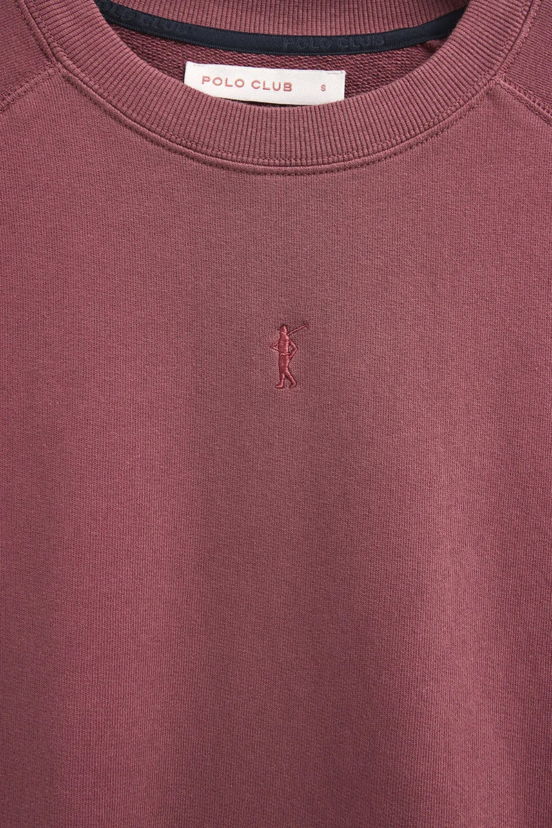 Wine-pink sweatshirt with raglan sleeves and Rigby Go embroidery - Image 6