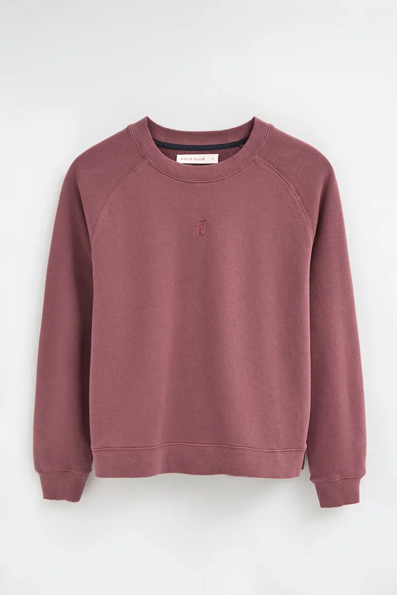 Wine-pink sweatshirt with raglan sleeves and Rigby Go embroidery - Image 8