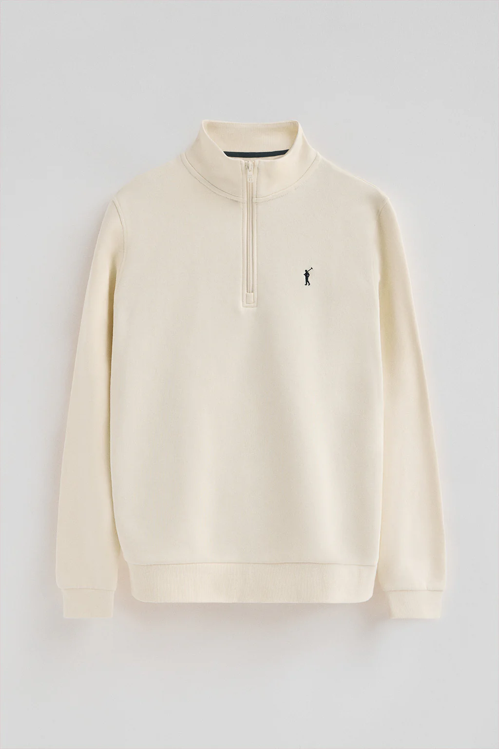 Nude half-zip sweatshirt with Rigby Go logo - Image 5