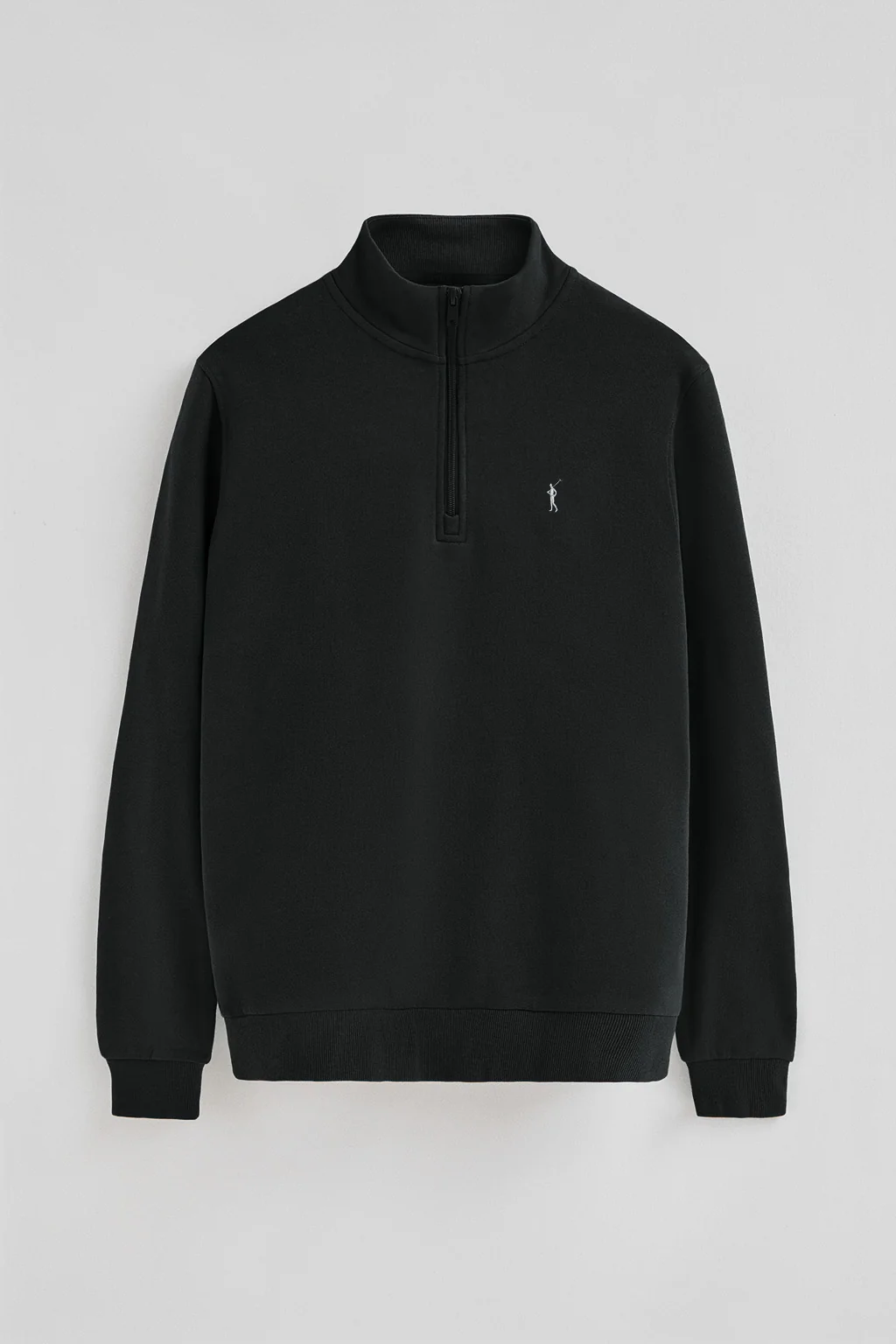 Black half-zip sweatshirt with Rigby Go logo - Image 5