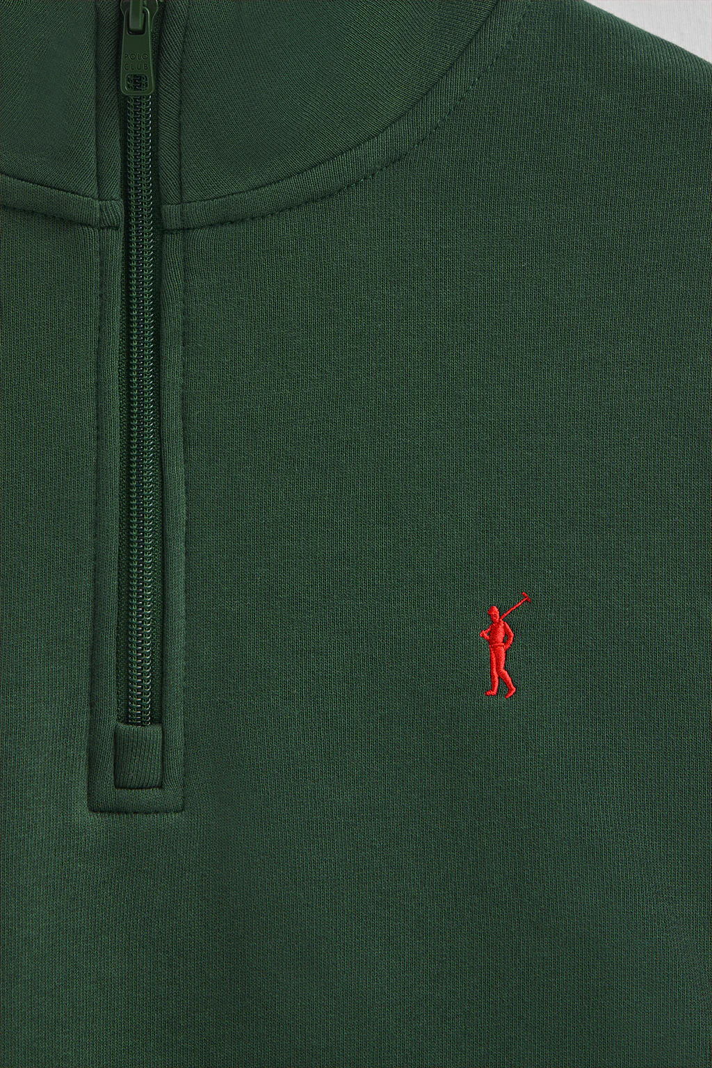 Bottle-green half-zip sweatshirt with Rigby Go logo - Image 6