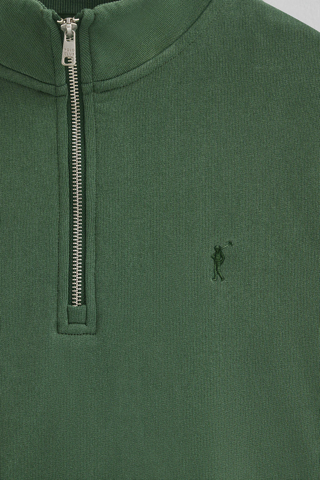 Bottle-green half-zip sweatshirt with washed effect and Rigby Go logo - Image 6