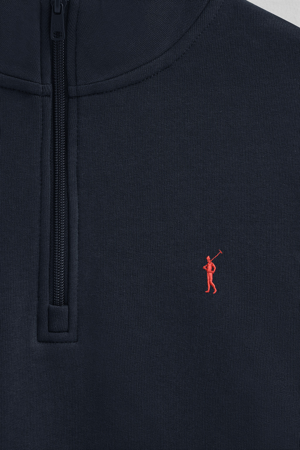 Navy-blue half-zip sweatshirt with Rigby Go logo - Image 6