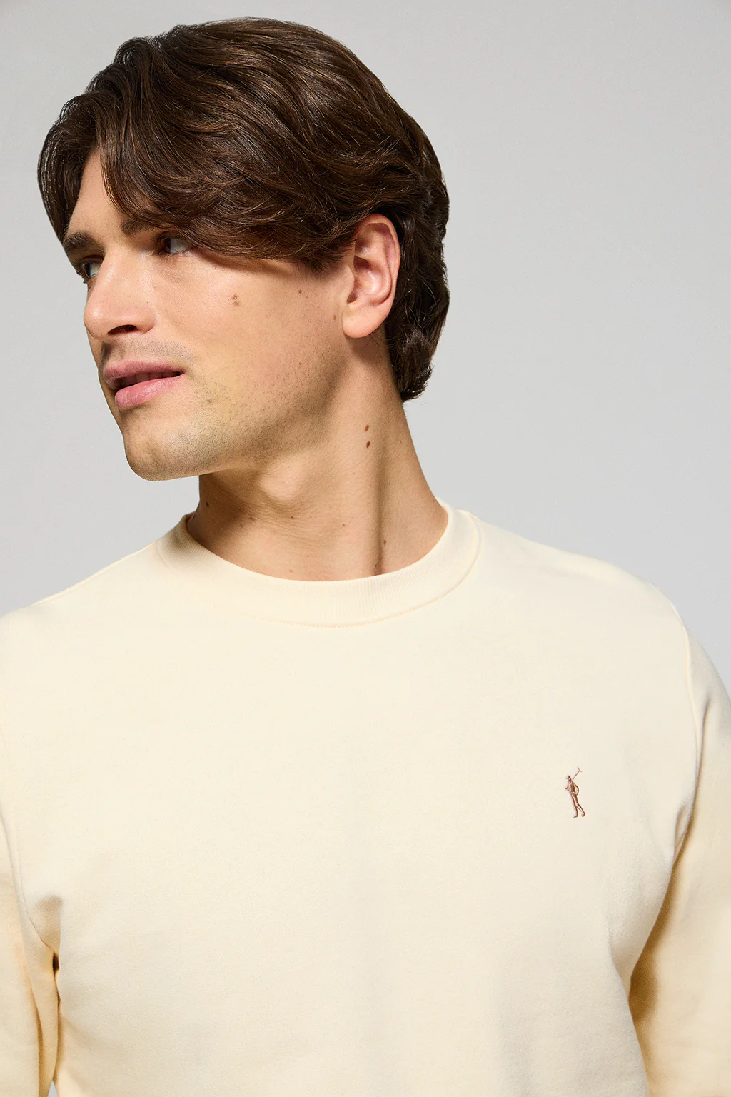 Nude round-neck relaxed sweatshirt with Rigby Go embroidery - Image 3