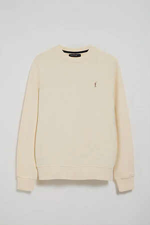 Nude round-neck relaxed sweatshirt with Rigby Go embroidery - Image 8