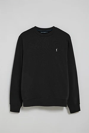 Black round-neck relaxed sweatshirt with Rigby Go embroidery - Image 8