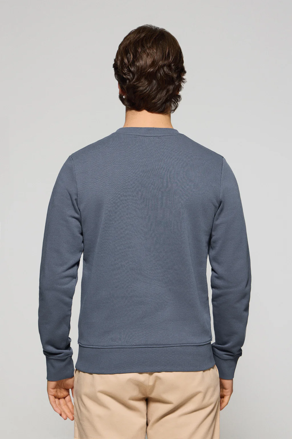 Denim-blue round-neck relaxed sweatshirt with Rigby Go embroidery - Image 2