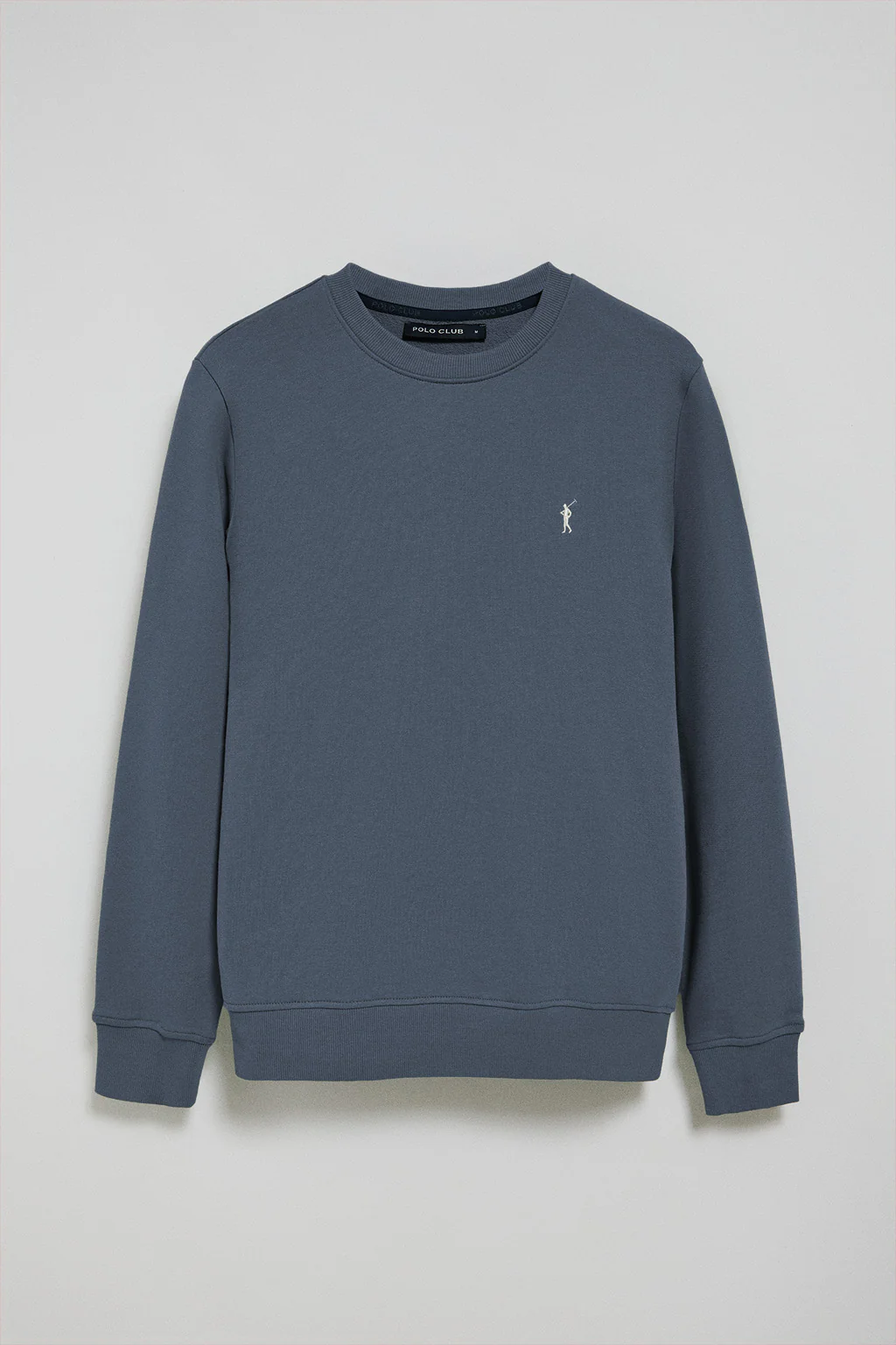 Denim-blue round-neck relaxed sweatshirt with Rigby Go embroidery - Image 5