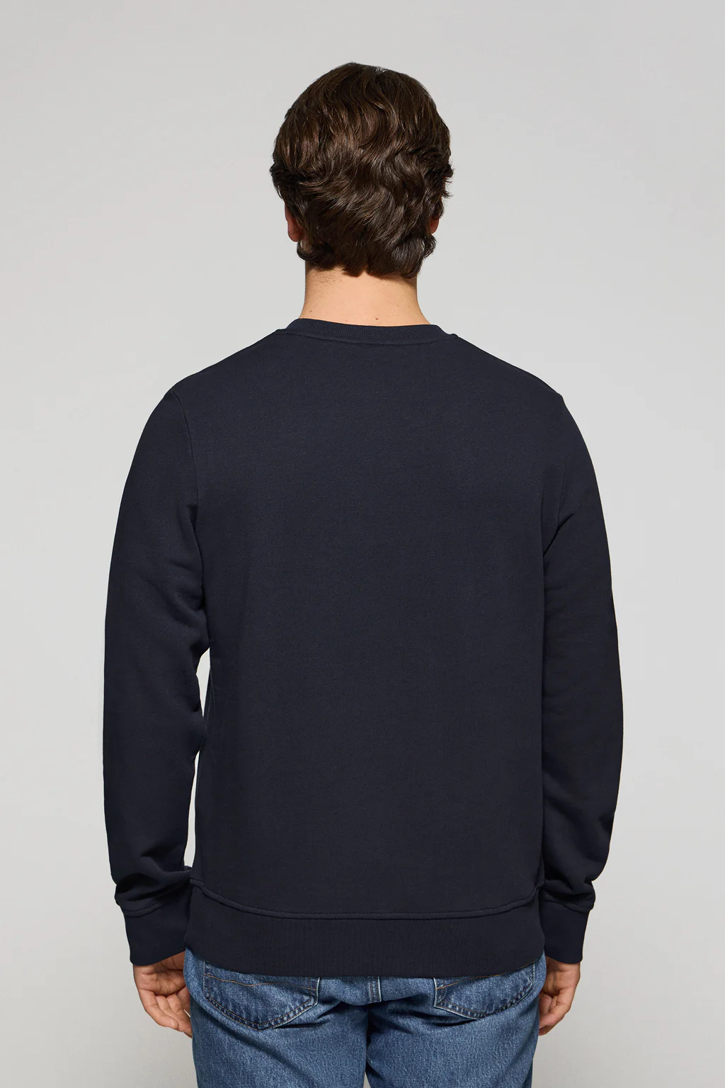 Navy-blue round-neck relaxed sweatshirt with Rigby Go embroidery - Image 2