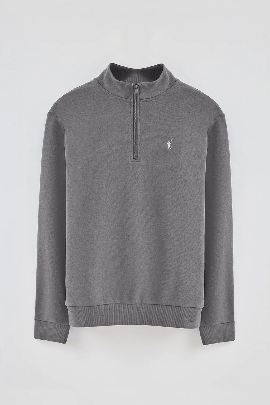 Asphalt-grey half-zip sweatshirt with Rigby Go embroidery - Image 7