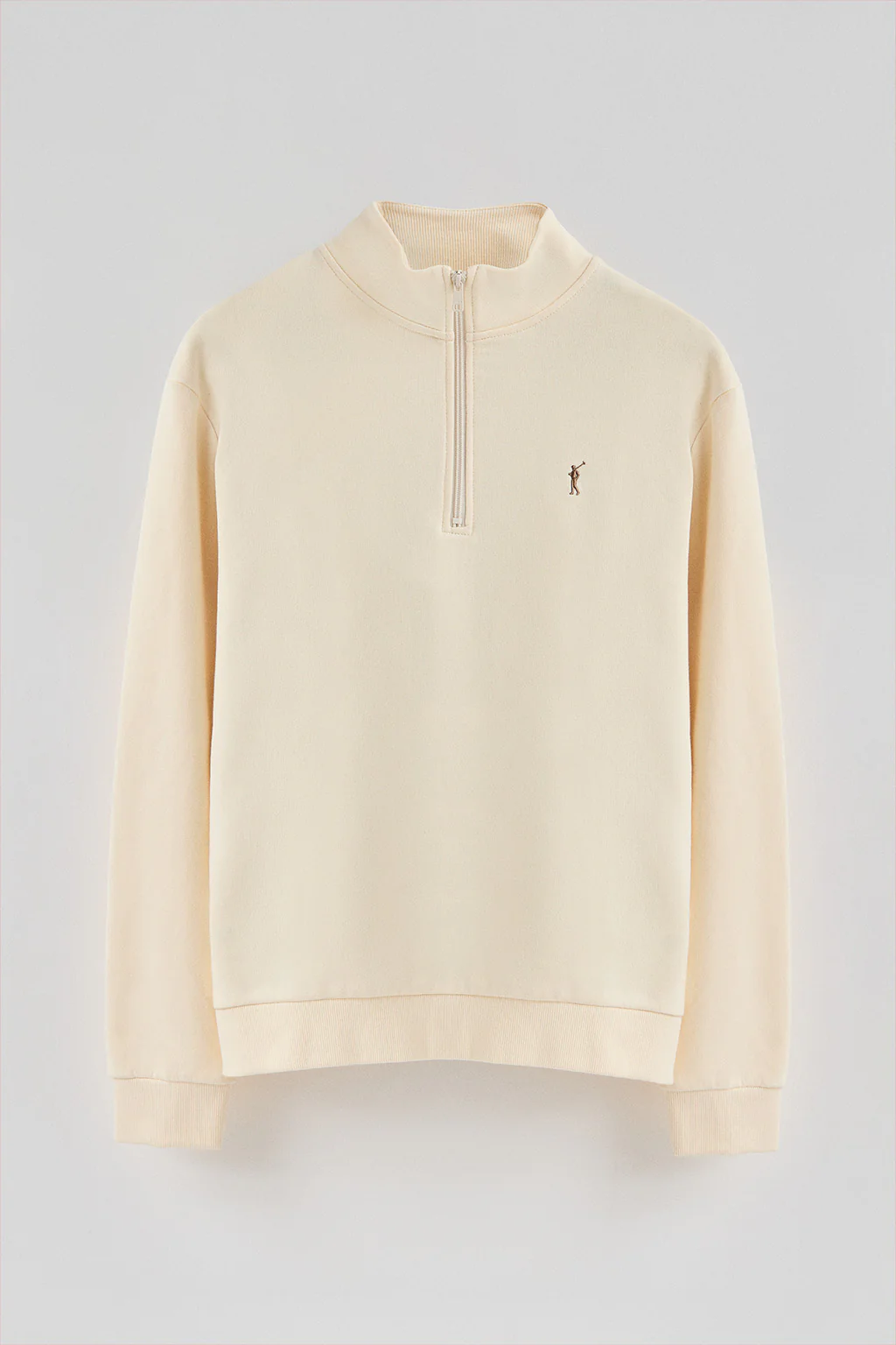 Nude half-zip sweatshirt with Rigby Go embroidery - Image 7