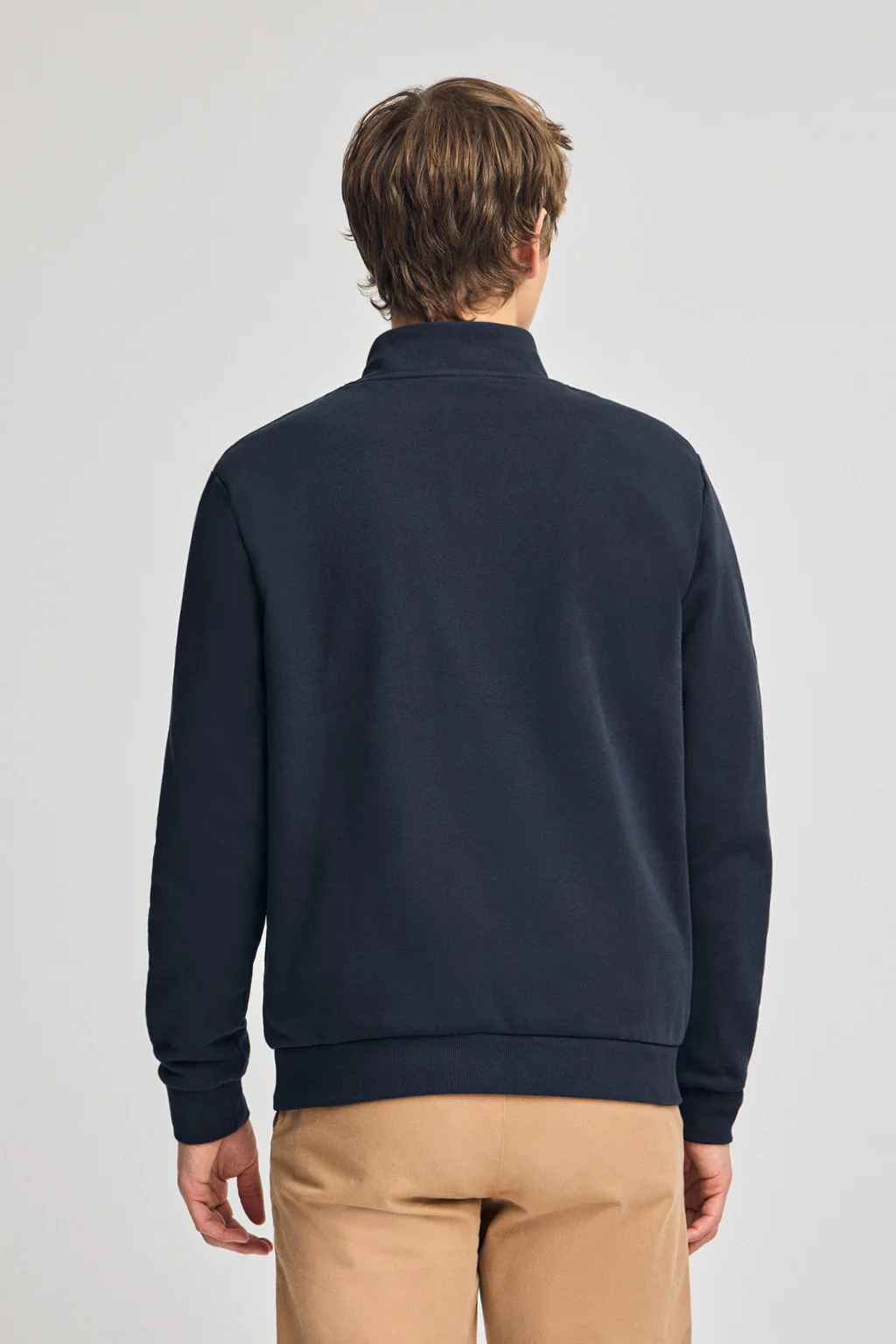 Navy-blue half-zip sweatshirt with Rigby Go embroidery - Image 2