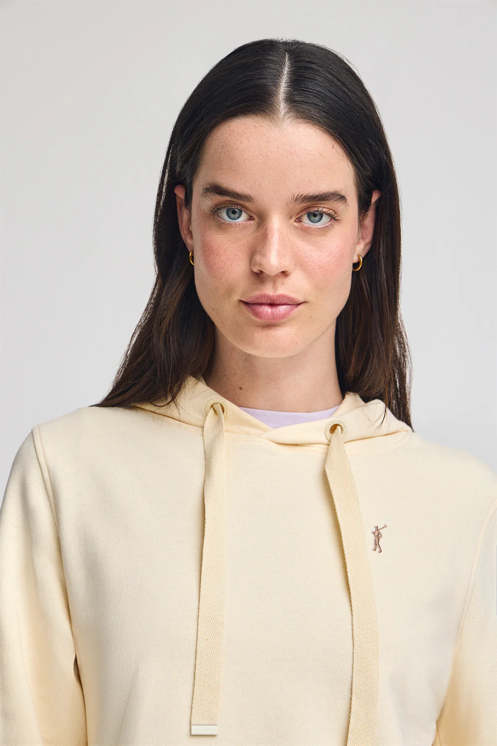 Nude hoodie with Rigby Go embroidery - Image 3