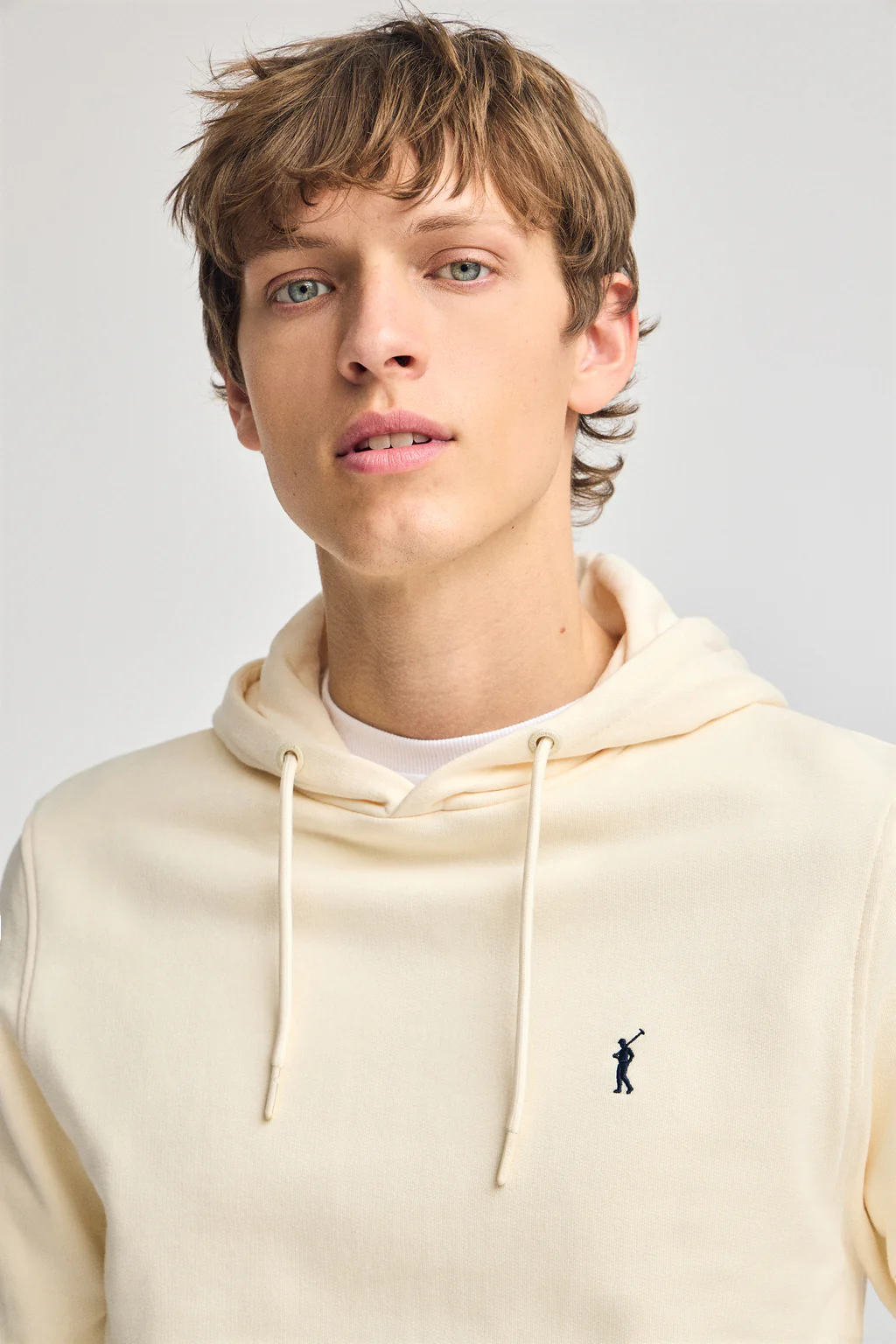 Nude hoodie with Rigby Go embroidery - Image 3