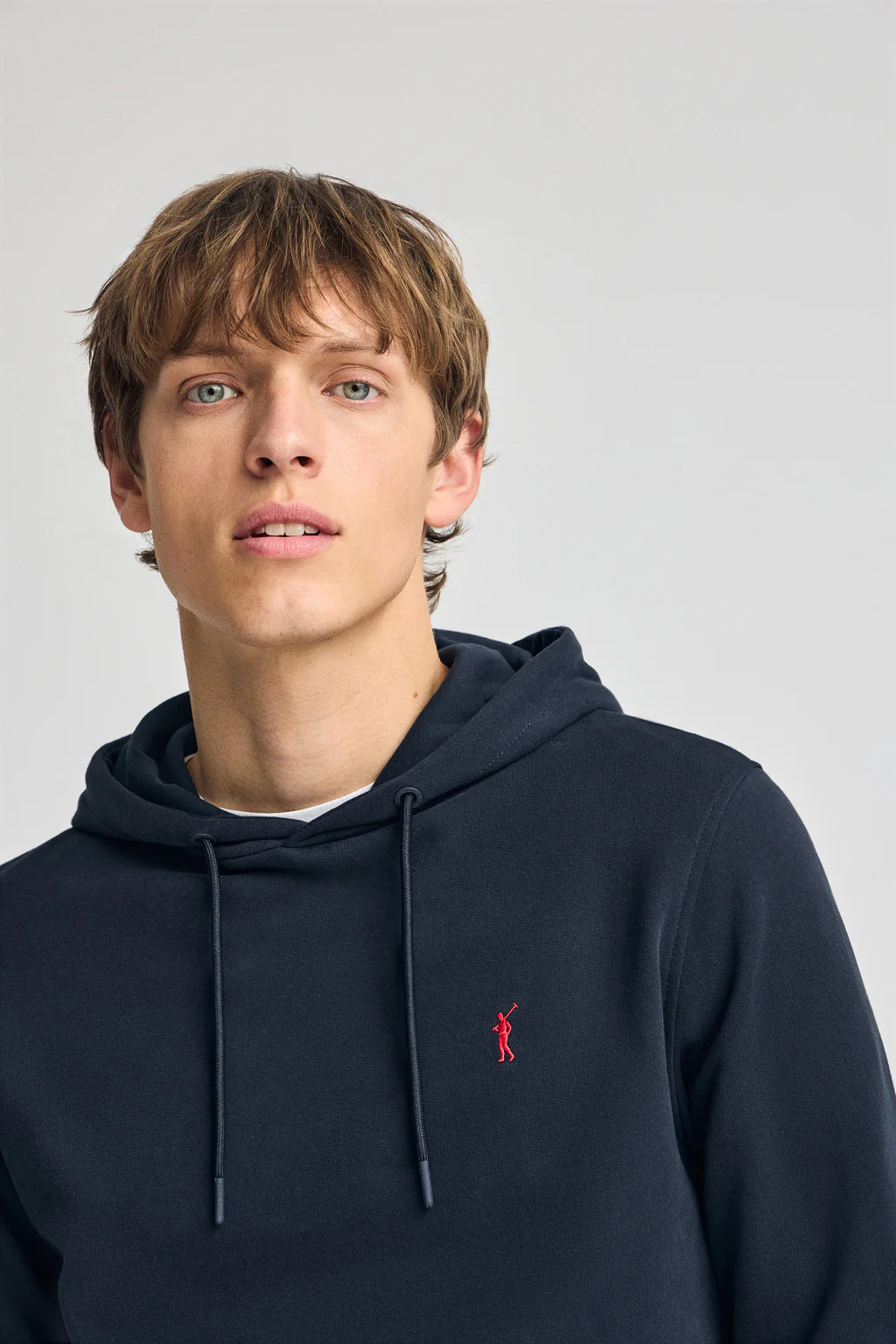 Navy-blue hoodie with Rigby Go embroidery - Image 3