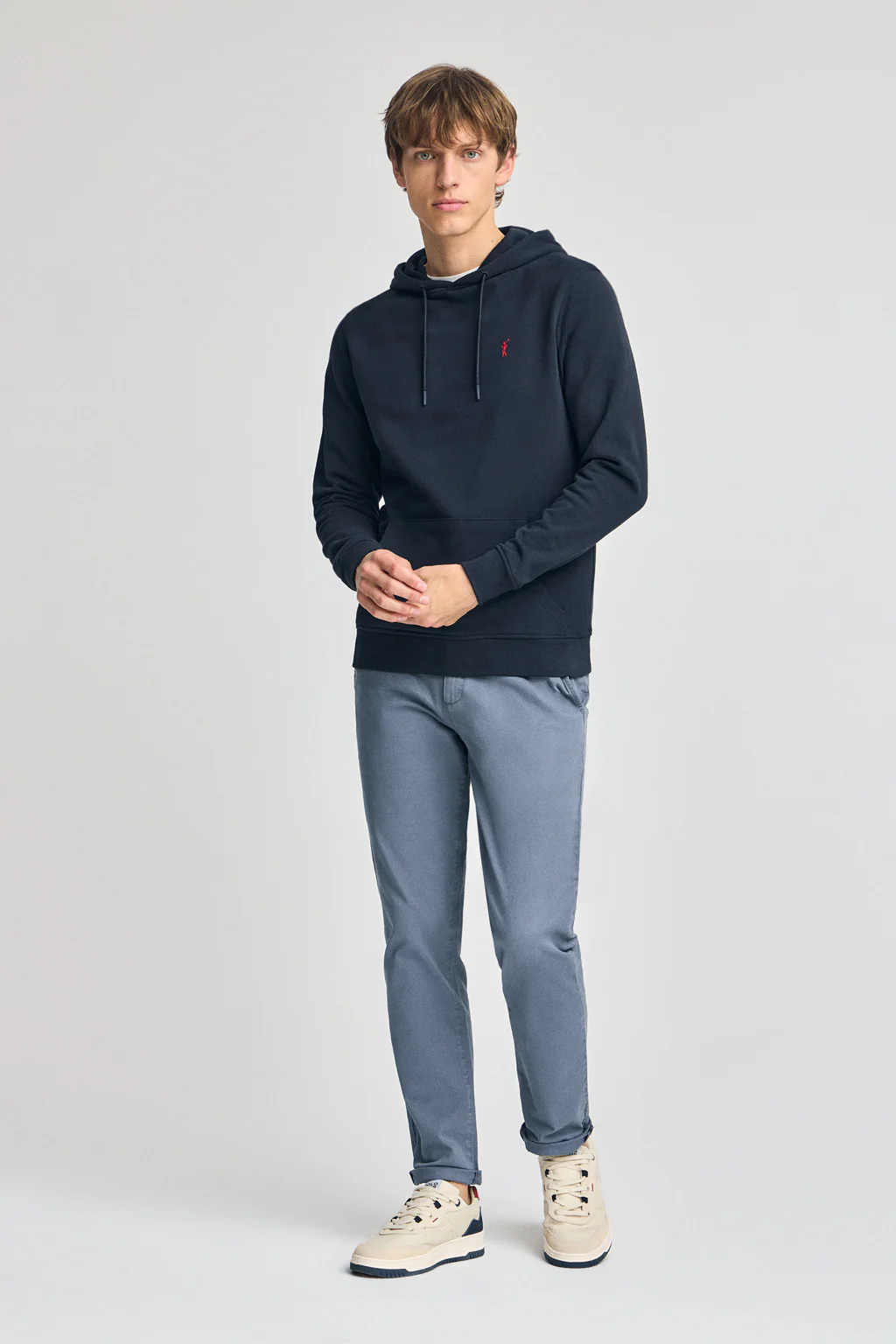 Navy-blue hoodie with Rigby Go embroidery - Image 4