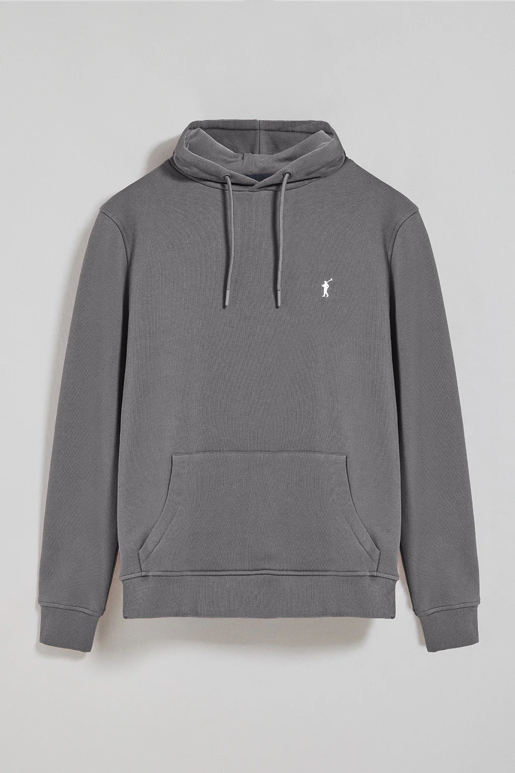 Asphalt-grey hoodie with pockets and Rigby Go embroidered logo - Image 5