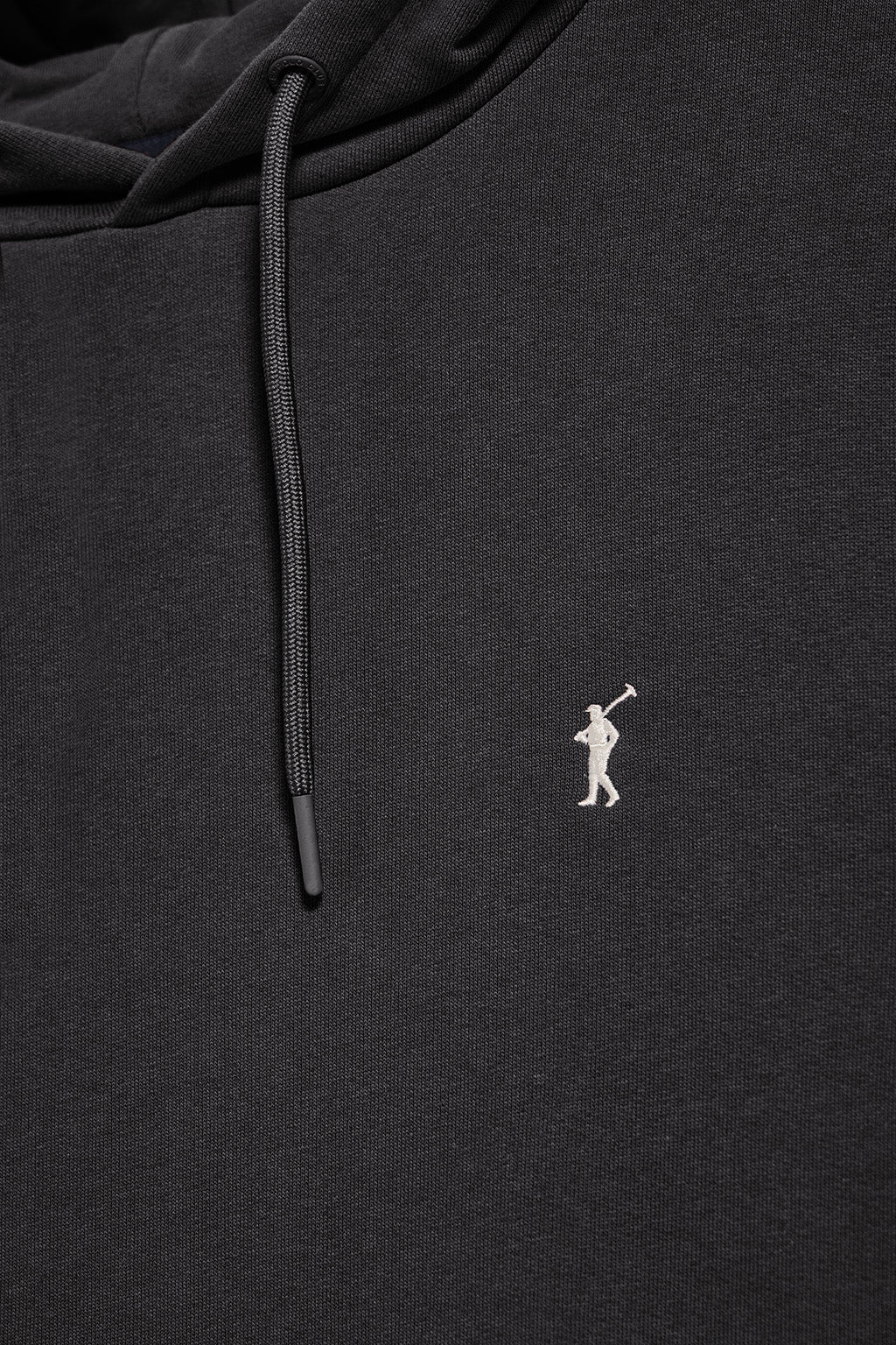 Black hoodie with pockets and Rigby Go embroidered logo - Image 6