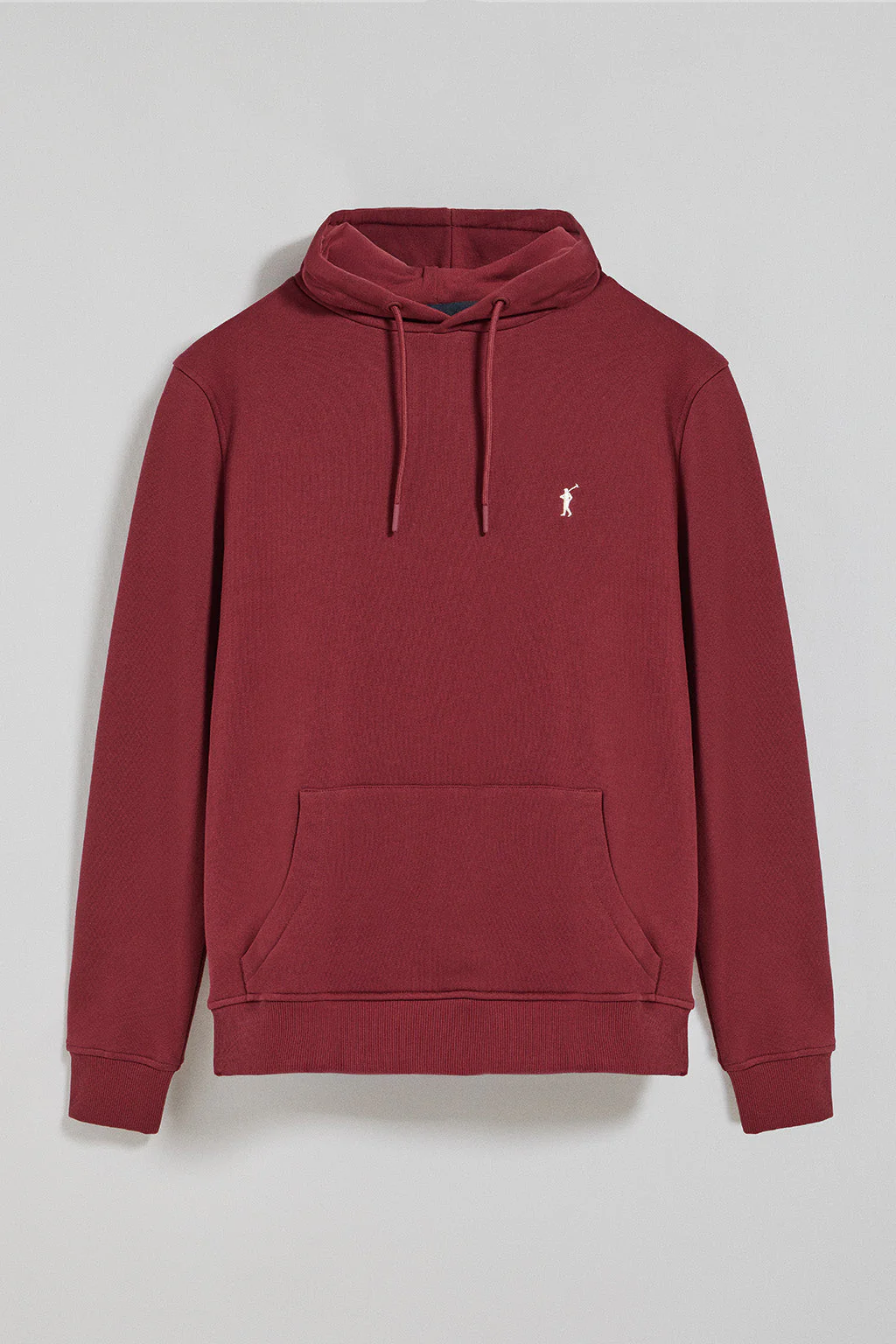 Maroon hoodie with pockets and Rigby Go embroidered logo - Image 6