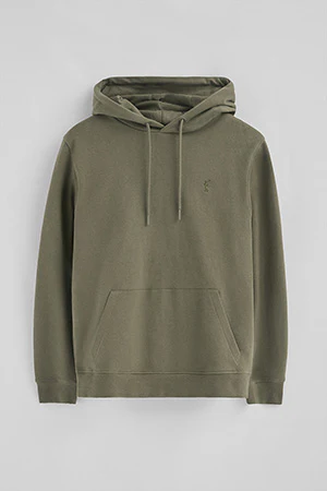 Army-green regular-fit hoodie with Rigby Go logo - Image 9