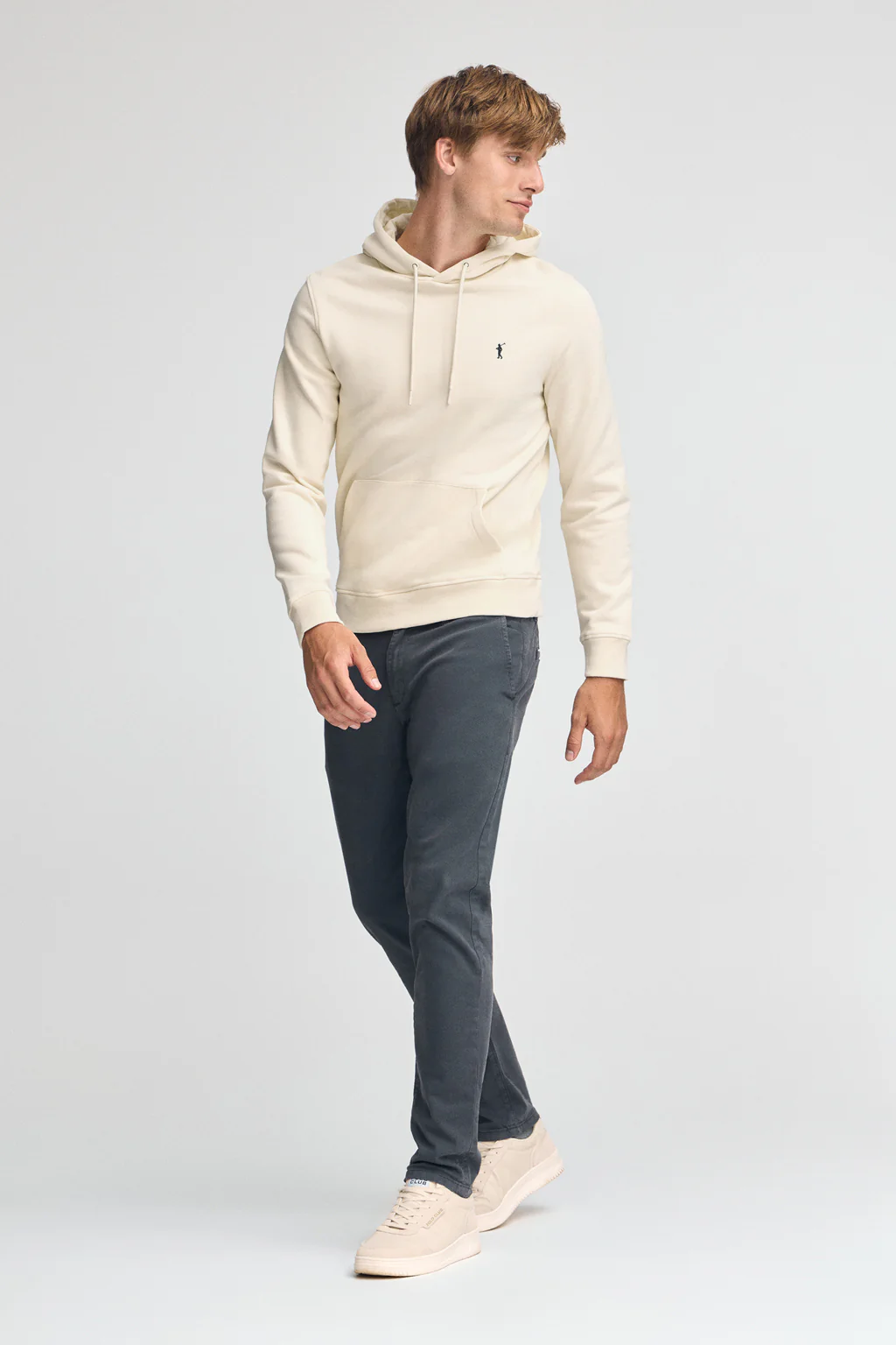 Nude regular-fit hoodie with Rigby Go logo - Image 3