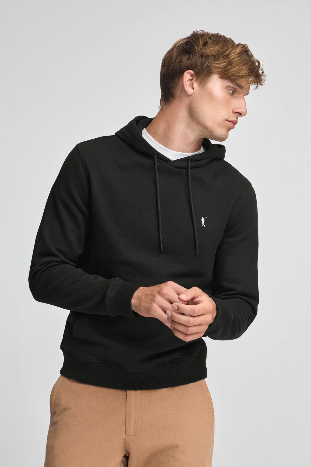 Black regular-fit hoodie with Rigby Go logo - Image 2