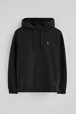 Black regular-fit hoodie with Rigby Go logo - Image 9