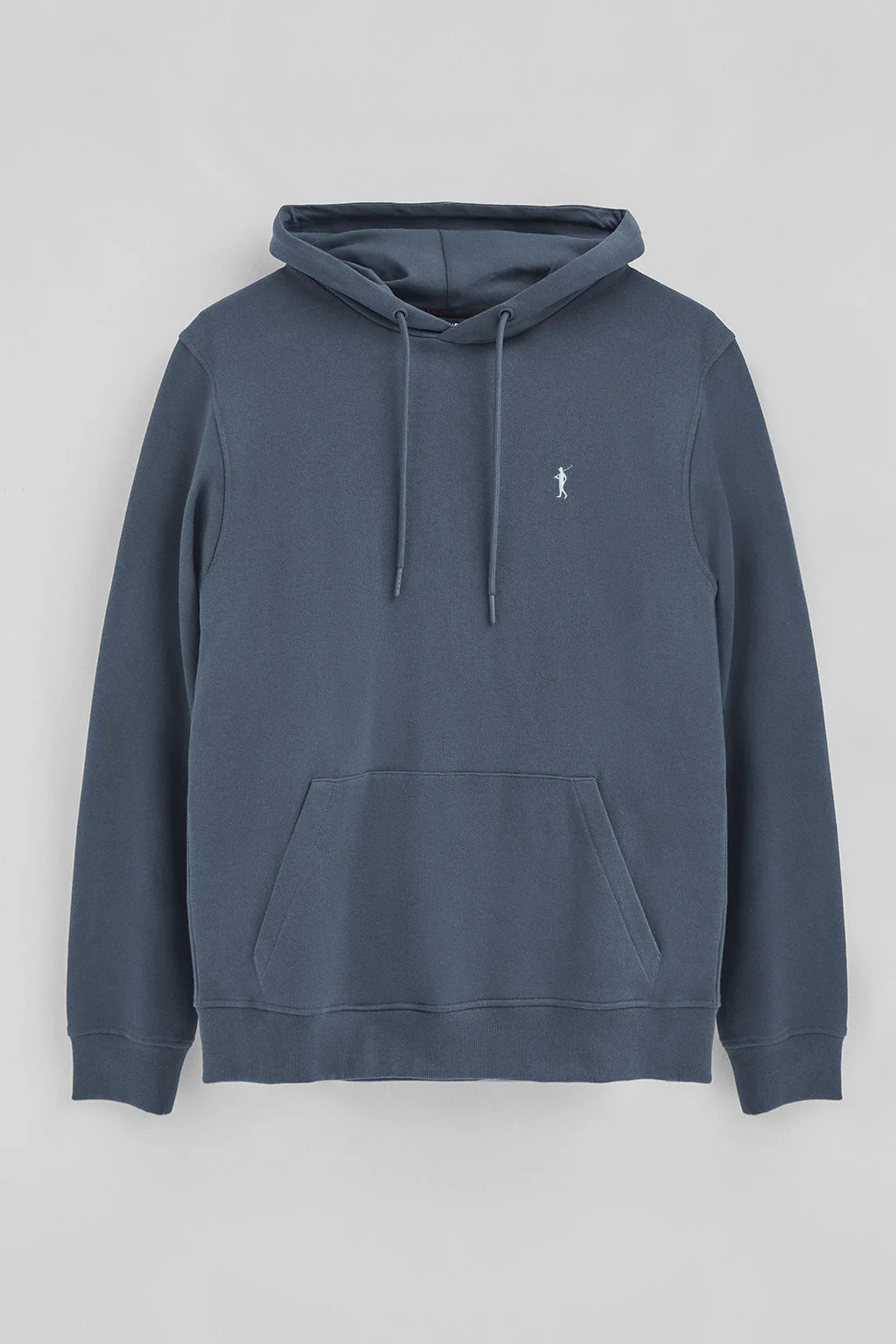 Denim-blue regular-fit hoodie with Rigby Go logo - Image 8