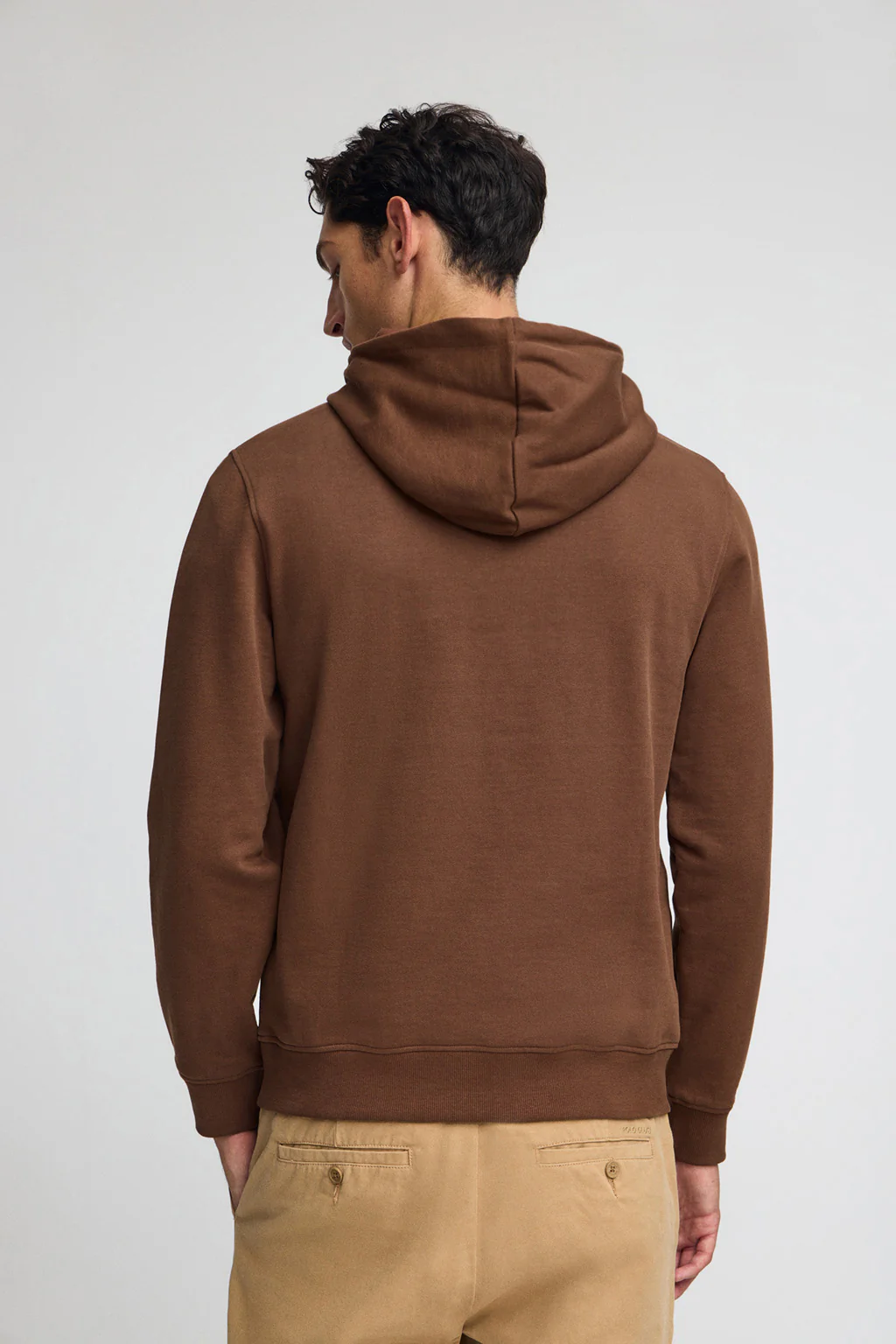 Mocha regular-fit hoodie with Rigby Go logo - Image 4
