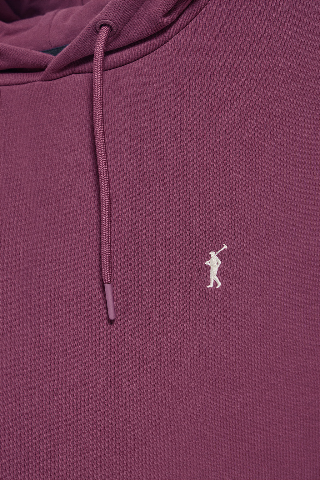 Plum hoodie with pockets and Rigby Go embroidered logo - Image 6