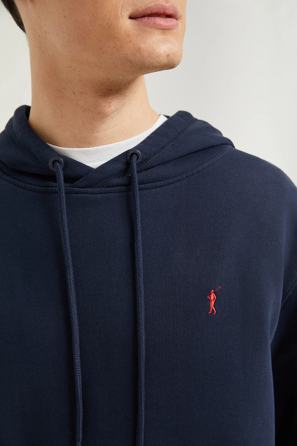Navy-blue hoodie with pockets and Rigby Go logo - Image 3