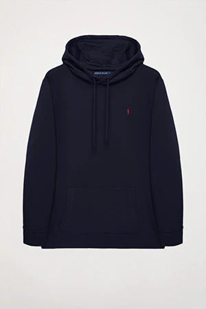 Navy-blue hoodie with pockets and Rigby Go logo - Image 7