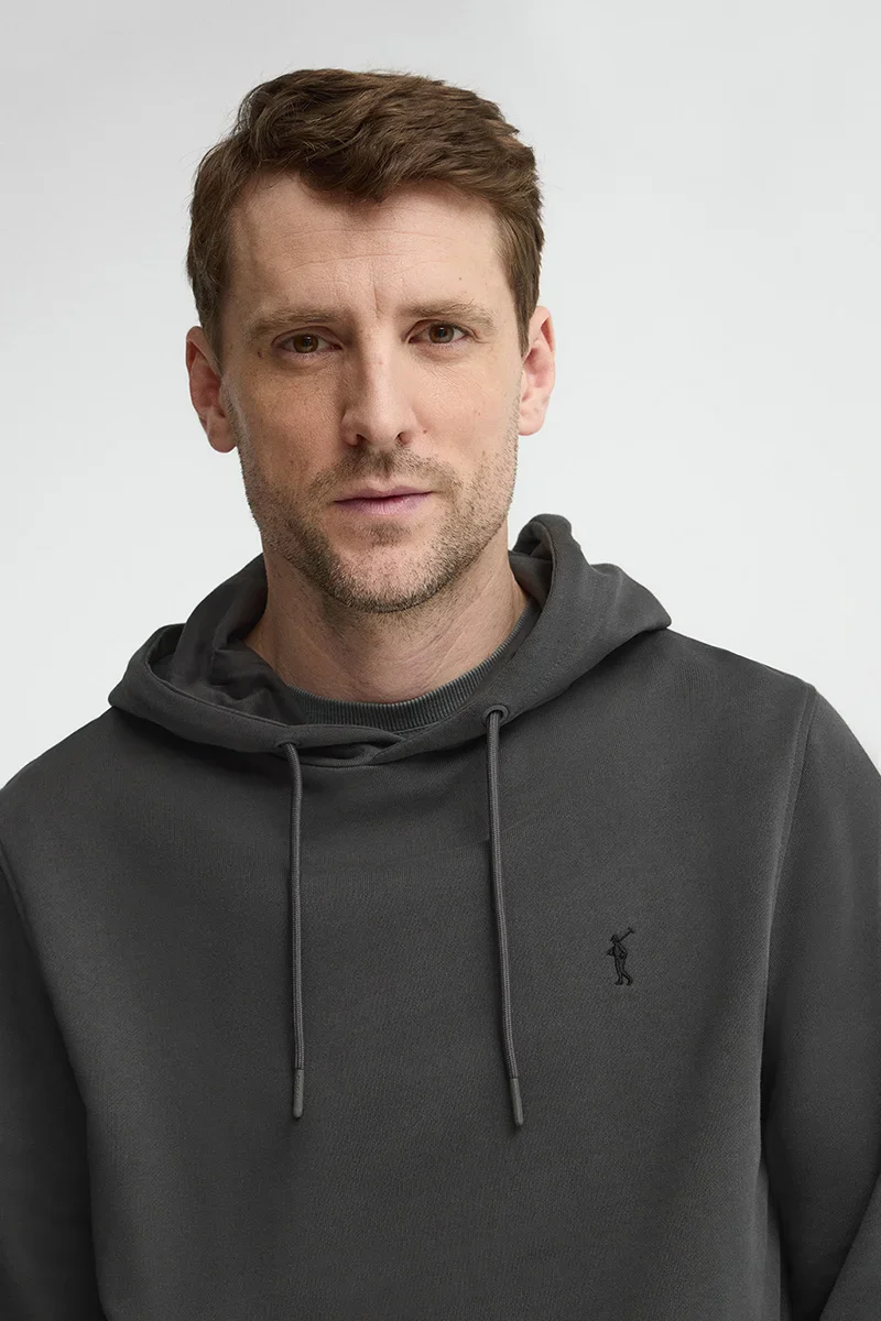 Dark-grey hoodie with Rigby Go embroidery - Image 2