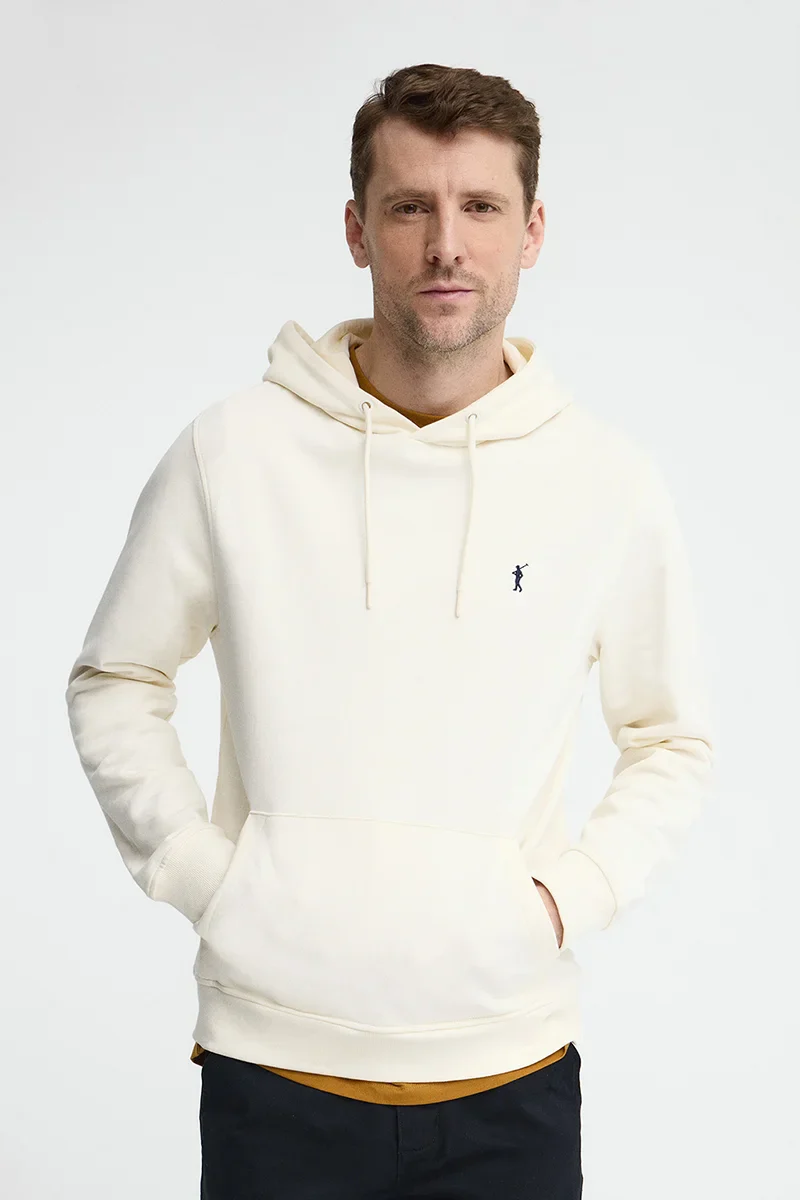 Nude hoodie with Rigby Go embroidery - Image 2